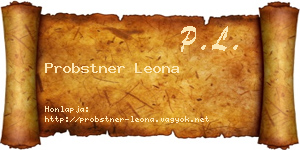 Probstner Leona névjegykártya